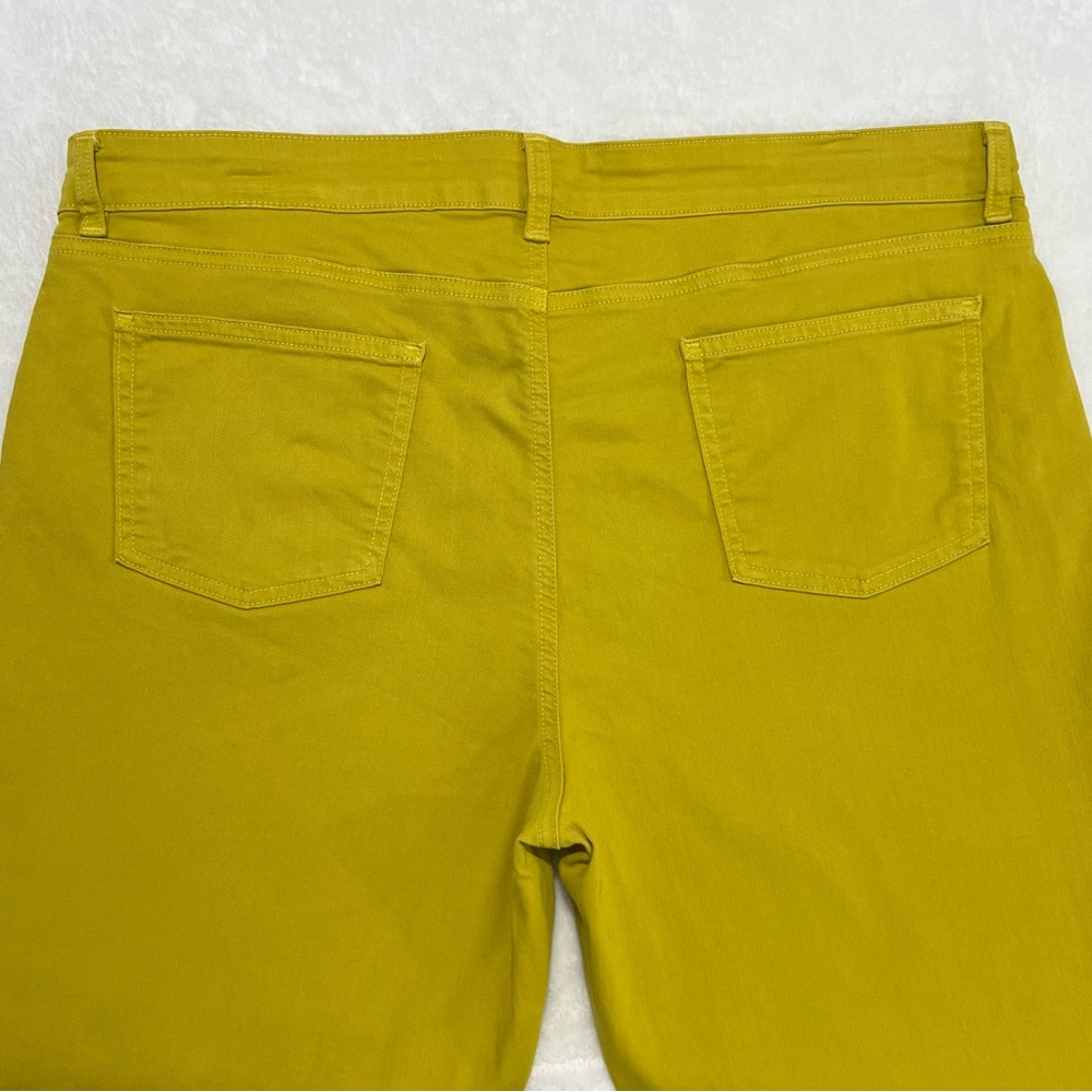 Eileen Fisher Jeans Slim Fit Organic Cotton Mustard Yellow Denim 14 - Picture 11 of 16